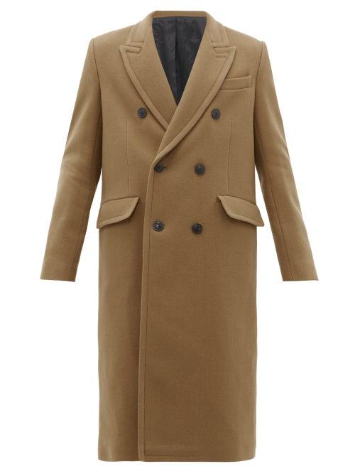 Matchesfashion.com Ami - Double Breasted Wool Blend Coat - Mens - Camel