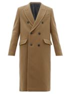Matchesfashion.com Ami - Double Breasted Wool Blend Coat - Mens - Camel