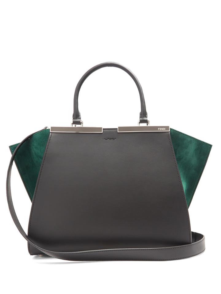 Fendi 3jours Contrast-panel Leather And Suede Bag