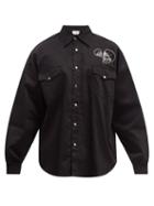 Alexander Mcqueen - Skull-embroidered Twill Shirt - Mens - Black