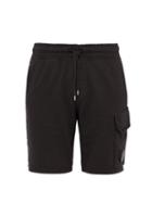 Matchesfashion.com C.p. Company - Lens Loopback Cotton Shorts - Mens - Black