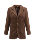 Umit Benan B+ - Double-lapel Herringbone Jacket - Womens - Brown