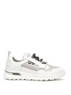 Matchesfashion.com Prada - Panelled Mesh And Leather Trainers - Mens - Grey White