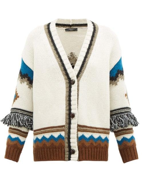 Matchesfashion.com Weekend Max Mara - Gala Cardigan - Womens - Ivory Multi