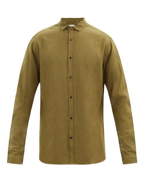 Matchesfashion.com Oliver Spencer - Clerkenwell Organic Cotton-blend Shirt - Mens - Khaki