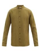 Matchesfashion.com Oliver Spencer - Clerkenwell Organic Cotton-blend Shirt - Mens - Khaki