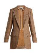 Chloé Long Tweed Harness Blazer