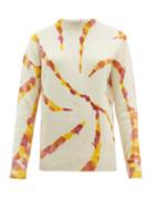 Matchesfashion.com The Elder Statesman - Tie Dyed Cashmere Sweater - Womens - Ivory Multi