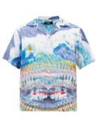 Matchesfashion.com Amiri - Tie-dye Print Silk Shirt - Mens - Multi