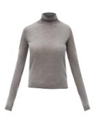 Totme - Roll-neck Wool Sweater - Womens - Grey