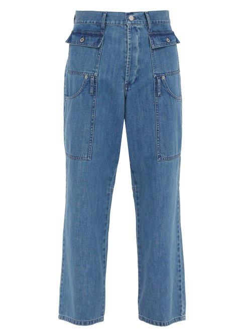 Matchesfashion.com Jacquemus - Straight Leg Patch Pocket Jeans - Mens - Blue