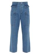 Matchesfashion.com Jacquemus - Straight Leg Patch Pocket Jeans - Mens - Blue
