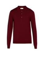 Matchesfashion.com Ditions M.r - Maxime Wool Polo Shirt - Mens - Burgundy