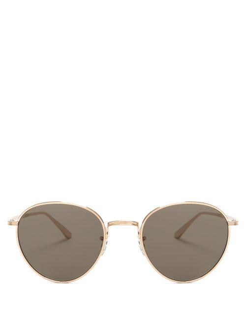 Matchesfashion.com The Row - X Oliver Peoples Brownstone 2 Sunglasses - Womens - Gold