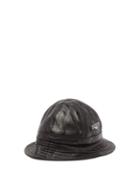 Matchesfashion.com Marine Serre - Moon-print Leather Bucket Hat - Womens - Black