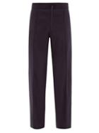 Matchesfashion.com Dunhill - Loose Fit Twill Trousers - Mens - Navy