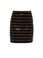 Balmain Embellished Velvet Mini Skirt
