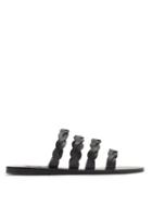 Matchesfashion.com Ancient Greek Sandals - Kynthia Twisted-strap Leather Slides - Womens - Black
