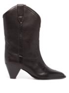 Matchesfashion.com Isabel Marant - Luliette Cone-heel Leather Boots - Womens - Black