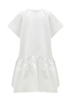 Matchesfashion.com Rochas - Tie-back Tiered Duchess-satin Dress - Womens - Ivory