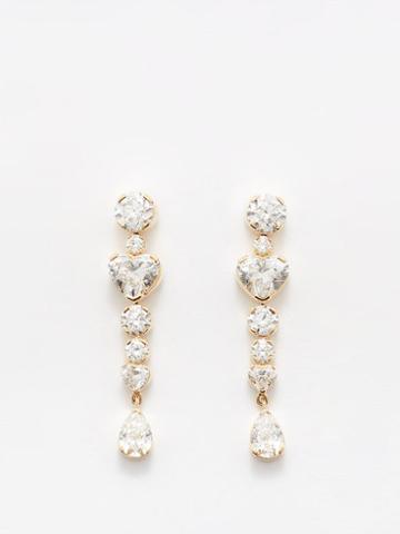 Sophie Bille Brahe - Chambre Coeur Diamond & 18kt Gold Earrings - Womens - Gold Multi