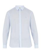 Burberry Moorside Striped Seersucker Cotton-blend Shirt