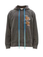 Matchesfashion.com Off-white - Pictogram Incompiuto Cotton Hooded Sweatshirt - Mens - Black Multi