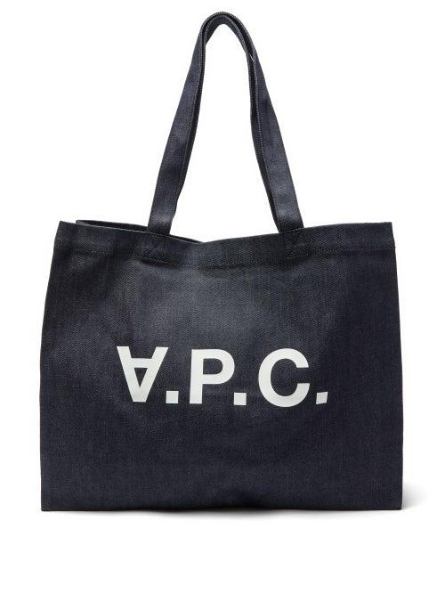 Matchesfashion.com A.p.c. - Daniela Logo Print Denim Tote Bag - Womens - Indigo