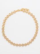Crystal Haze - Sweetheart Crystal & 18kt Gold-plated Necklace - Womens - Gold Multi