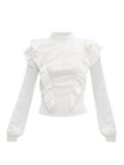 Matchesfashion.com Chlo - Ruffle Trimmed Wool Sweater - Womens - Ivory
