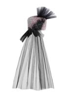 Matchesfashion.com Germanier - Bead Embellished Tulle Trimmed Bandeau Top - Womens - Pink Multi