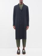 Homme Pliss Issey Miyake - Technical-pleated Trench Coat - Mens - Navy