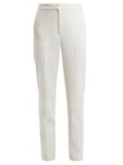 Matchesfashion.com Roksanda - Colwyn Slim Leg Stretch Crepe Trousers - Womens - Ivory