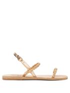 Matchesfashion.com Ancient Greek Sandals - Hera Braided Leather Sandals - Womens - Beige Gold