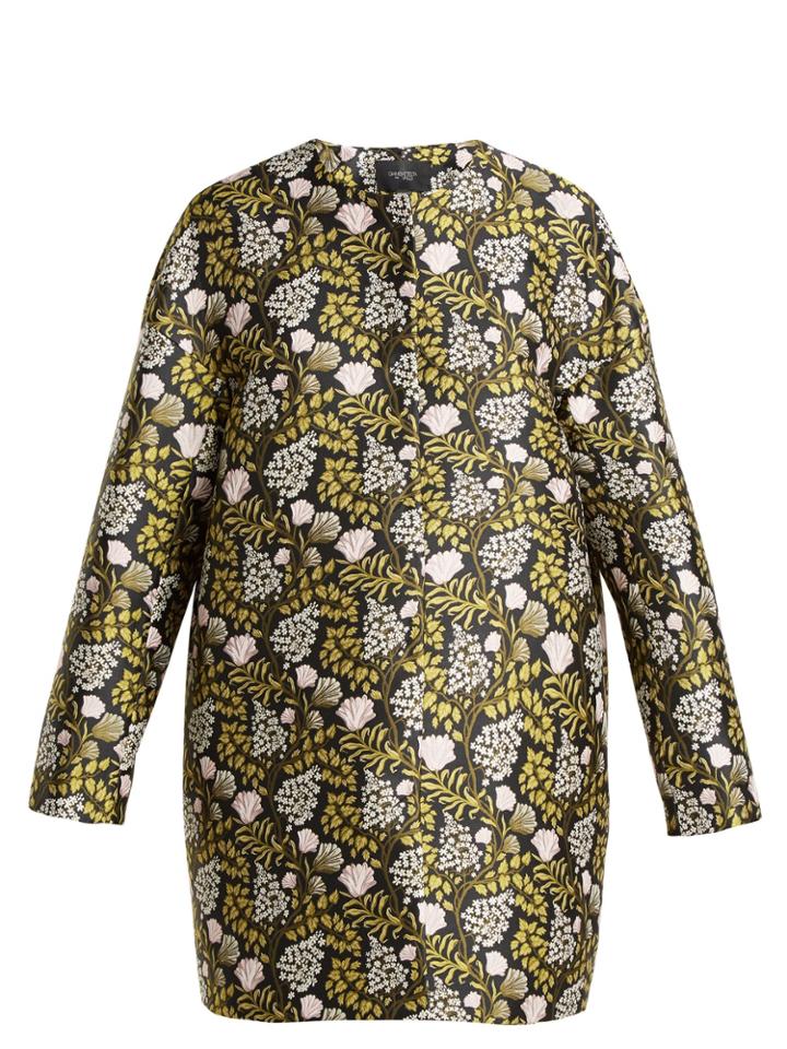 Giambattista Valli Floral Jacquard Cocoon Coat