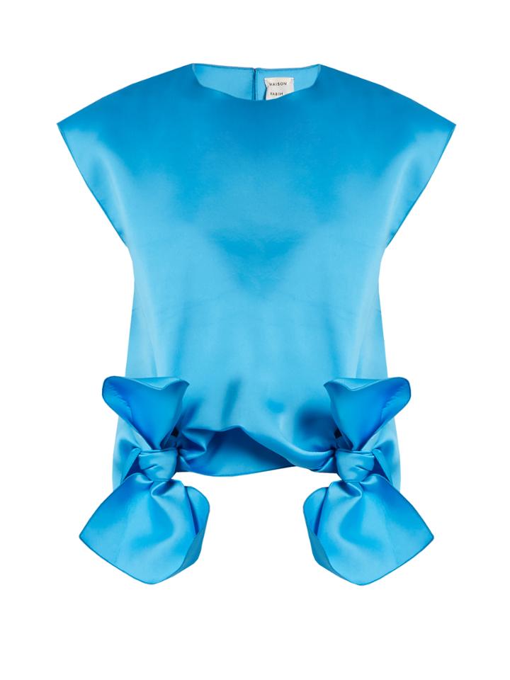 Maison Rabih Kayrouz Tie-front Sleeveless Top