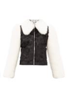 Matchesfashion.com Shrimps - Otis Faux-fur Jacket - Womens - Black Cream