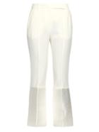 Alexander Mcqueen Contrast-jacquard Leaf-crepe Trousers