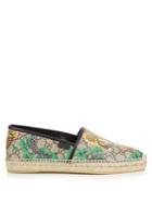 Gucci Alejandro Tiger-print Canvas Espadrilles