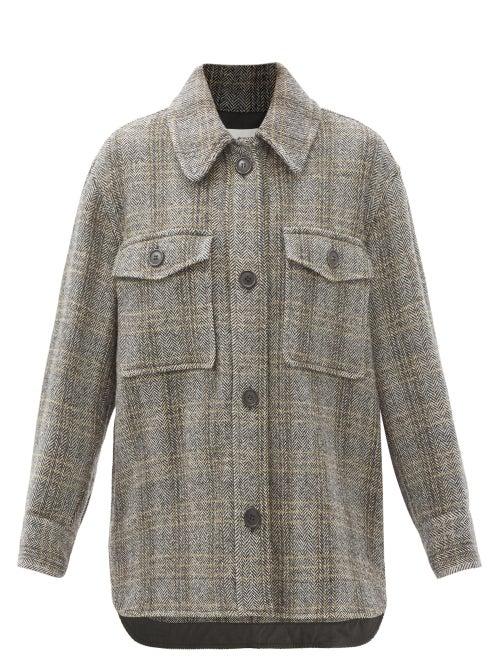 Matchesfashion.com Isabel Marant Toile - Garvey Wool-herringbone Shirt Jacket - Womens - Beige