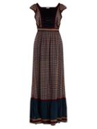 Matchesfashion.com Talitha - Alicia Ashanti Print Silk Dress - Womens - Black Multi
