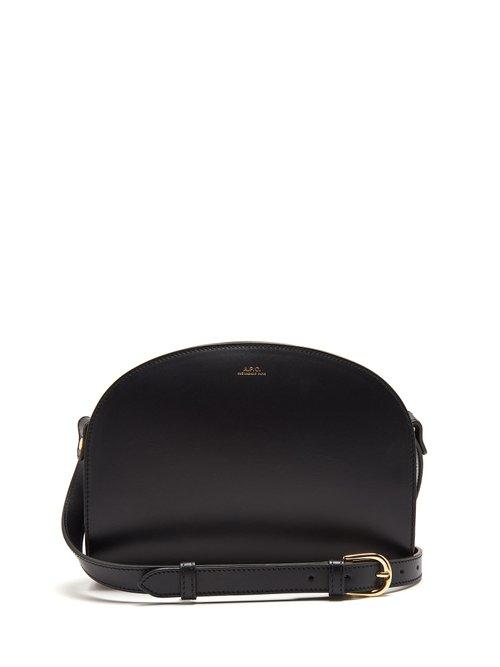 Matchesfashion.com A.p.c. - Half Moon Leather Cross Body Bag - Womens - Navy