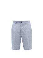 120 Lino 120% Lino - Straight-leg Linen Shorts - Mens - Blue