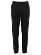 Matchesfashion.com Alexander Mcqueen - Logo-embroidered Cotton Slim-leg Trousers - Mens - Black