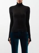 Petar Petrov - Till Rib-knit Silk Roll-neck Sweater - Womens - Black