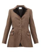 Matchesfashion.com Racil - Curtis Single Breasted Houndstooth Wool Jacket - Womens - Brown