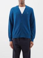 Acne Studios - Face-patch Wool Cardigan - Mens - Blue