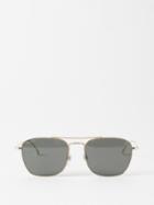 Gucci Eyewear - Aviator Metal Sunglasses - Mens - Gold Grey