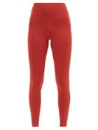 Girlfriend Collective - High-rise Pocketed Leggings - Womens - Dark Red