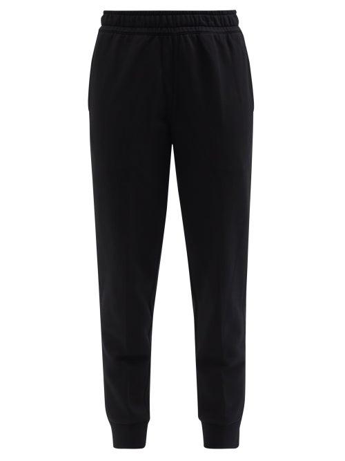 Burberry - Stephan Check-panel Jersey Track Pants - Womens - Black